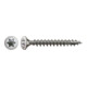 Spax Acier inoxydable 3,5 x 16 mm Tête fraisée bombée T-STAR plus Filetage complet 4CUT Acier inoxydable A2 inoxydable