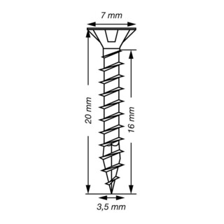 Spax tête fraisée, T-STAR plus, filetage total