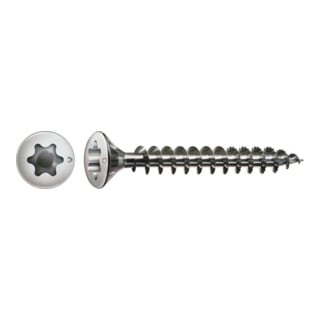 Spax Vis universelle à tête fraisée bombée avec empreinte TX, inox A2-70, brut