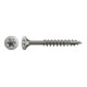 Spax Acier inoxydable 4,5 x 50 mm Tête fraisée T-STAR plus Filetage partiel 4CUT A2 inoxydable