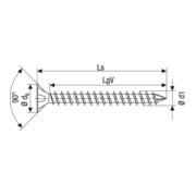 Spax ART 88196 Seko mit Fräsrippen und Cutsp. St. WIROX 10 x 450 -T50 gal Zn S-4
