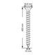 Spax ART 88196 Seko mit Fräsrippen und Cutsp. St. WIROX 10 x 450 -T50 gal Zn S