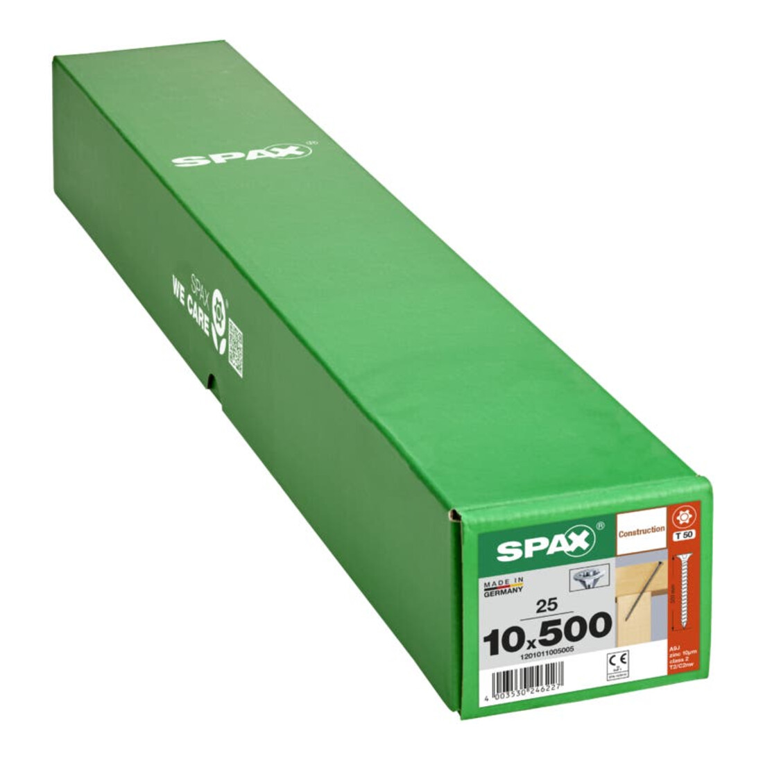 Spax ART 88196 Seko mit Fräsrippen und Cutsp. St. WIROX 10 x 500 -T50 gal Zn S