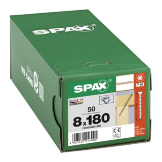 Spax Senkkopfschraube mit Fräsrippen Innensechsrund (TX), Stahl