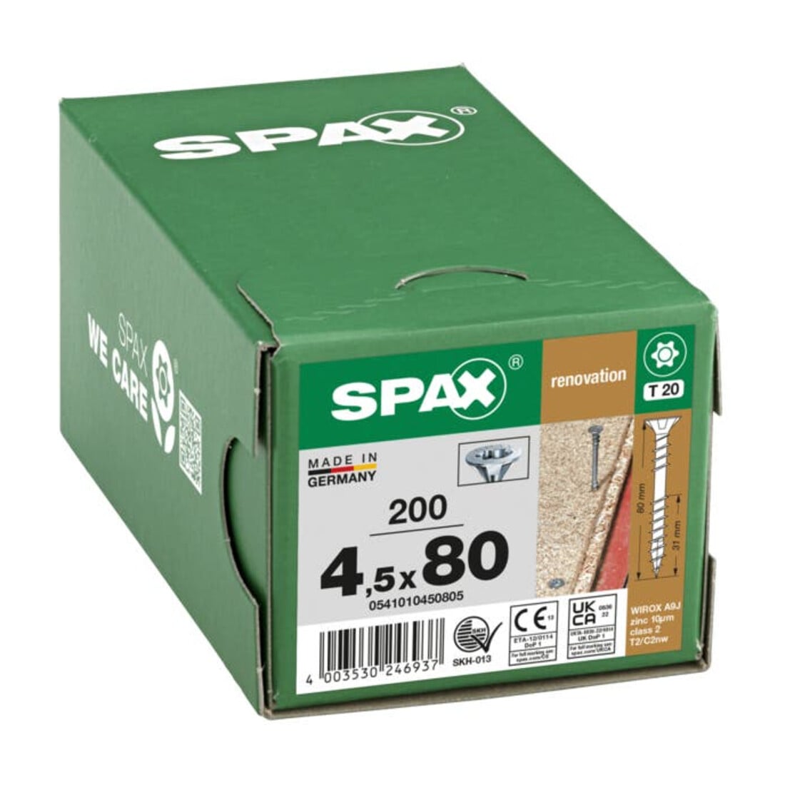 Spax ART 89015 Senkkopf Stahl gehärtet WIROX gal Zn S