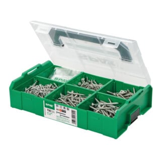 Spax ART 89021 Sortiment L-BOXX Mini WIROX, Montagekoffer gal Zn S