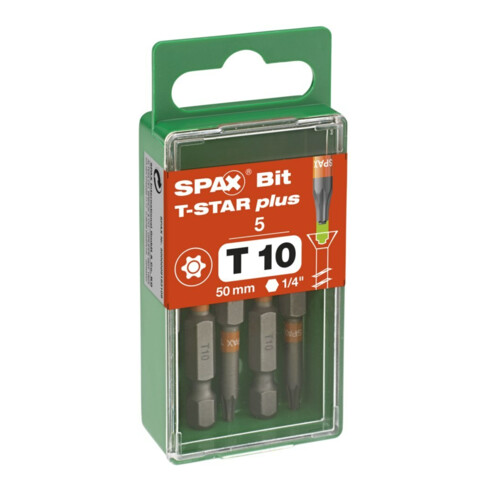 SPAX Bits T-STAR+ T10 1Blist. a5Bits,50mm