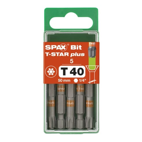 SPAX Bits T-STAR+ T40 1Blist. a5Bits,50mm