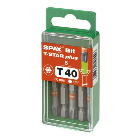 SPAX Bits T-STAR+ T40 1Blist. a5Bits,50mm