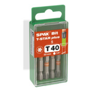 SPAX Bits T-STAR+ T40 1Blist. a5Bits,50mm-5