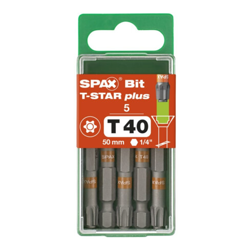 SPAX Bits T-STAR+ T40 1Blist. a5Bits,50mm
