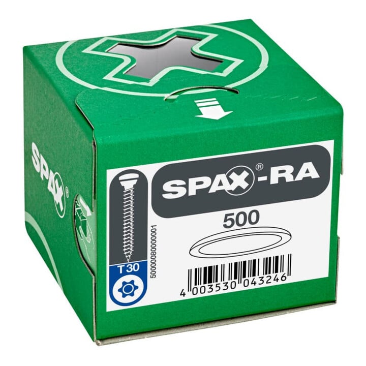 Spax Capuchons en plastique blancs pour Spax RA tête fraisée plate