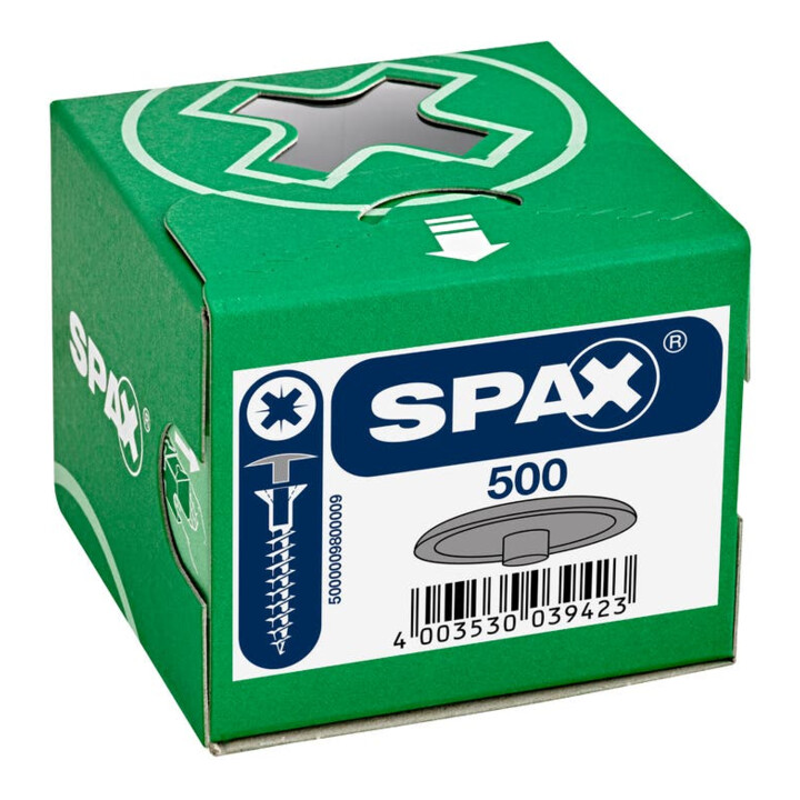 Spax Capuchons en plastique pour Spax avec perçage tête gris