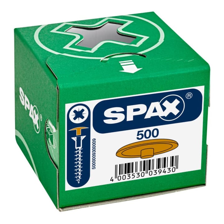 Spax Capuchons en plastique pour Spax avec perçage tête ocre