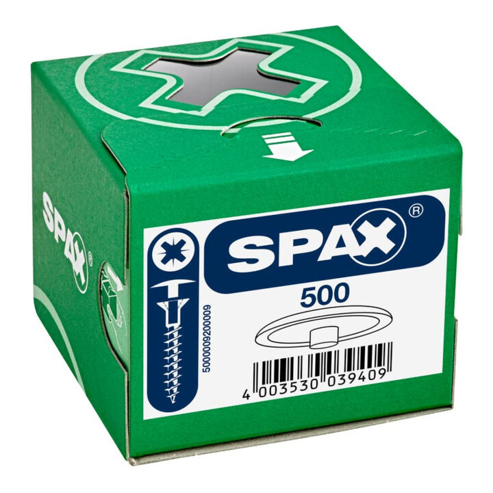 Spax Capuchons en plastique pour Spax avec trou de tête blanc