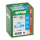 Spax Edelstahl 3,5 x 25 mm Senkkopf T-STAR plus Vollgewinde 4CUT Edelstahl rostfreiei A2