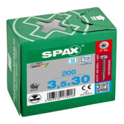 Spax Edelstahl 3,5 x 30 mm Halbrundkopf T-STAR plus Vollgewinde 4CUT Edelstahl rostfreiei A2-5