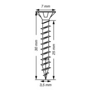 Spax Edelstahl 3,5 x 30 mm Senkkopf T-STAR plus Vollgewinde 4CUT Edelstahl rostfreiei A2-5