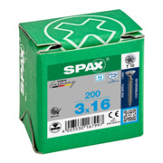 Spax Edelstahl 3 x 16 mm Senkkopf T-STAR plus Vollgewinde S-Spitze Edelstahl rostfreiei A2-5