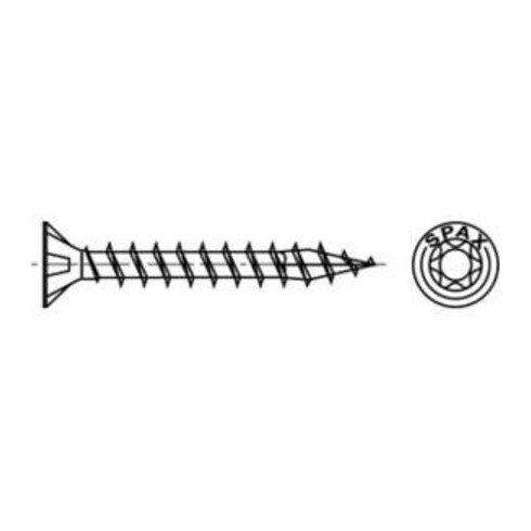 Spax Edelstahl 3 x 35 mm Senkkopf T-STAR plus Vollgewinde S-Spitze Edelstahl rostfreiei A2