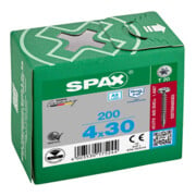 Spax Edelstahl 4 x 30 mm Halbrundkopf T-STAR plus Vollgewinde 4CUT Edelstahl rostfreiei A2-5