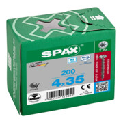Spax Edelstahl 4 x 35 mm Halbrundkopf T-STAR plus Vollgewinde 4CUT Edelstahl rostfreiei A2-5