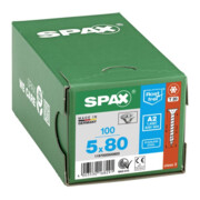 Spax Edelstahl 5 x 80 mm Senkkopf T-STAR plus Vollgewinde 4CUT Edelstahl rostfreiei A2-5