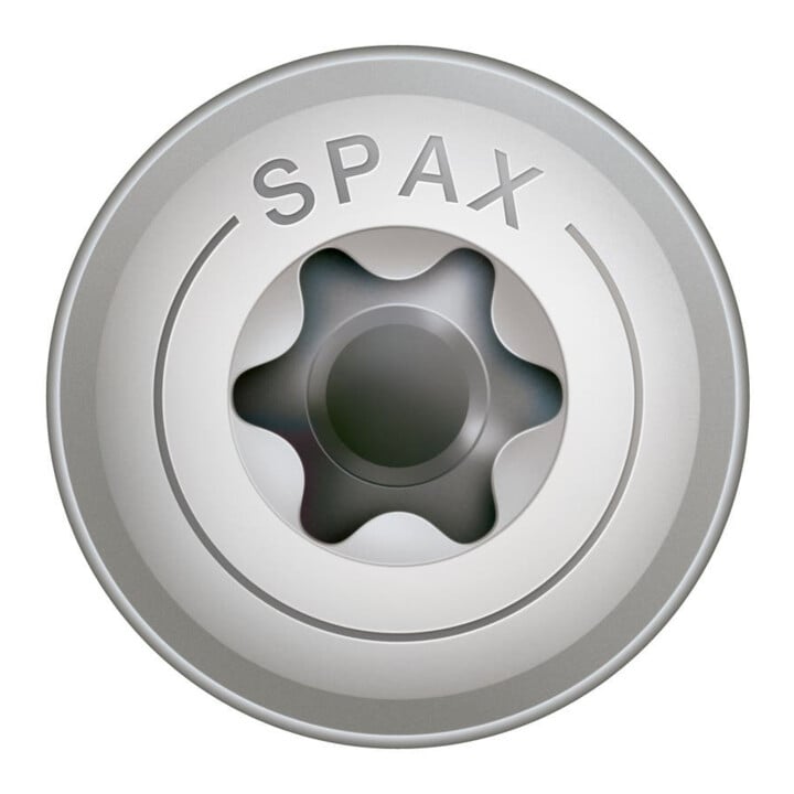 Spax Edelstahl 6 x 100 mm Tellerkopf T-STAR plus Teilgewinde 4CUT Edelstahl rostfreiei A2