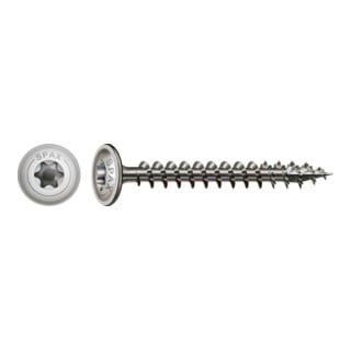 Spax Vis inox tête plate T-STAR plus filetage complet 4CUT
