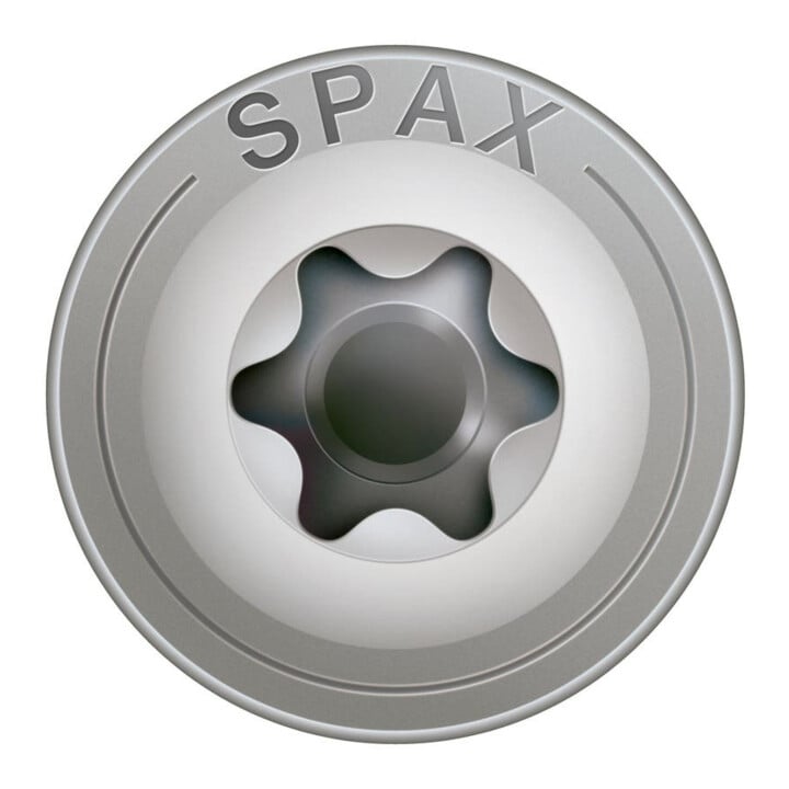 Spax Edelstahl 8 x 140 mm Tellerkopf T-STAR plus Teilgewinde 4CUT Edelstahl rostfreiei A2