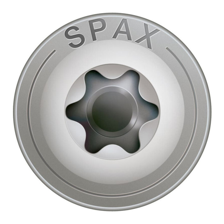 Spax Edelstahl 8 x 160 mm Tellerkopf T-STAR plus Teilgewinde 4CUT Edelstahl rostfreiei A2