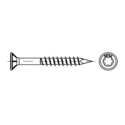 Spax Fassade 4,5 x 35 mm LinsenSenkkopf T-STAR plus Teilgewinde CUT-Spitze Edelstahl rostfreiei A2