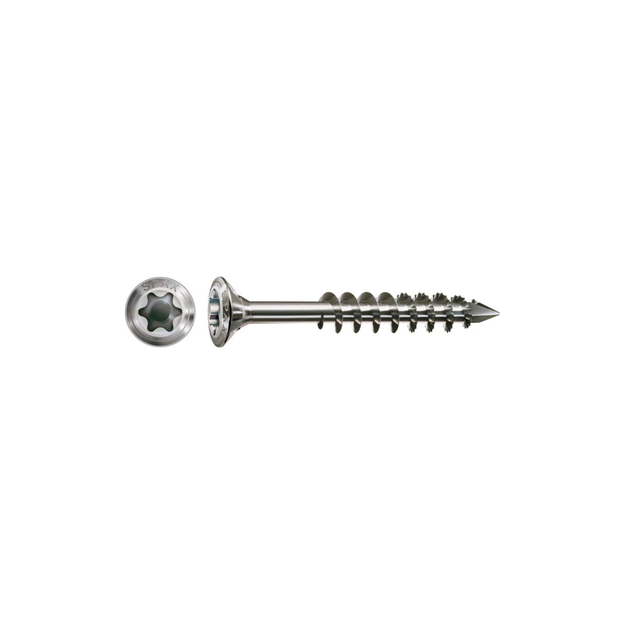 Spax Fassade 4,5 x 45 mm LinsenSenkkopf T-STAR plus Teilgewinde CUT-Spitze Edelstahl rostfreiei A2