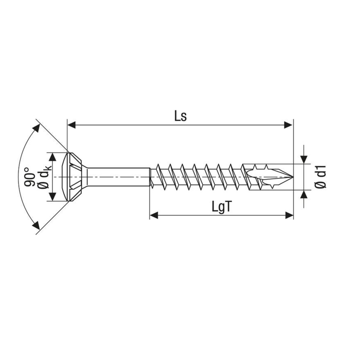 Spax Fassade 4,5 x 45 mm LinsenSenkkopf T-STAR plus Teilgewinde CUT-Spitze Edelstahl rostfreiei A2