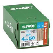 Spax Fassade 4,5 x 50 mm Tête fraisée bombée T-STAR plus filetage partiel Pointe CUT Acier inoxydable A2 anti-rouille-5
