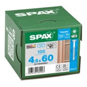 Spax Fassade 4,5 x 60 mm LinsenSenkkopf T-STAR plus Teilgewinde CUT-Spitze Edelstahl rostfreiei A2-5