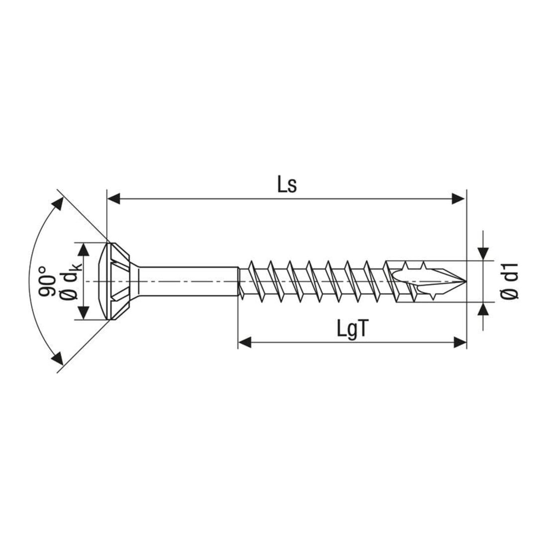 Spax Fassade 4,5 x 70 mm LinsenSenkkopf T-STAR plus Teilgewinde CUT-Spitze Edelstahl rostfreiei A2