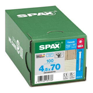 Spax Vis de façade tête fraisée T-STAR plus filetage de fixation 4CUT
