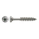 Spax Fassade 4,5 x 80 mm Tête fraisée bombée T-STAR plus filetage partiel Pointe CUT Acier inoxydable A2 antirouille