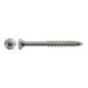 Spax Fassade 4 x 40 mm Tête fraisée lentille T-STAR plus Filetage partiel Pointe CUT Inox A2 antirouille