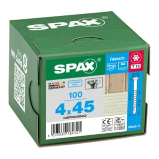 Spax Fassadenschraube LinsenSenkkopf T-STAR plus Teilgewinde CUT-Spitze Edelstahl