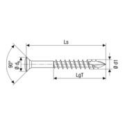 Spax Fassade 5 x 100 mm LinsenSenkkopf klein T-STAR plus Teilgewinde CUT-Spitze Edelstahl rostfrei A2-4