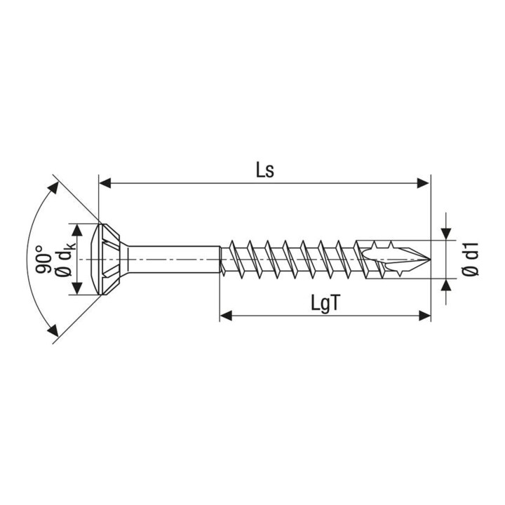 Spax Fassade 5 x 100 mm LinsenSenkkopf T-STAR plus Teilgewinde CUT-Spitze Edelstahl rostfreiei A2