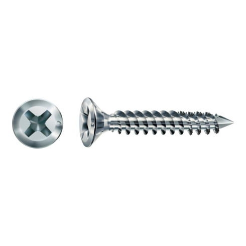 SPAX FEX Vis à tête fraisée 4,0 x 25 cruciforme argent