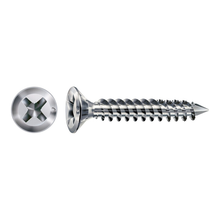 SPAX FEX Vis à tête fraisée 4,0 x 28 Cruciforme argenté