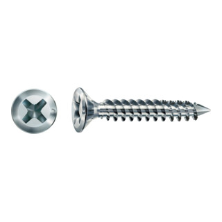 SPAX FEX Vis à tête fraisée 4,0 x 33 cruciforme argenté