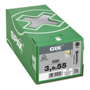 Spax GIX-A Tête trompette 3,9 x 55 H2 Filetage fin phosphaté-4