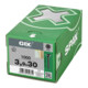 Spax GIX-B Tête trompette 3,9 x 30 H2 Filetage grossier phosphaté-2