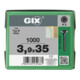 Spax GIX-B Tête trompette 3,9 x 35 H2 Filetage grossier phosphaté-1