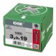Spax GIX-C Fraises à rainures 3,9 x 19 H2 filetage fin phosphaté-2